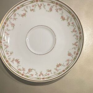 Charming Floral Saucer - White and Pink